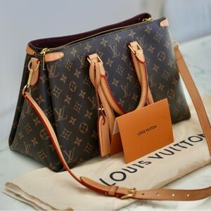 LOUIS VUITTON ORIGINAL SOUFFLOT MM HAND BAG BAG MONOGRAM LIKE NEW